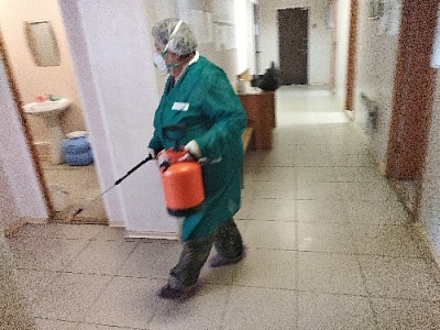 В здании редакции газеты "Всходы" проведена санобработка от коронавируса