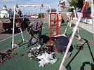 На площади районного центра установлена детская площадка