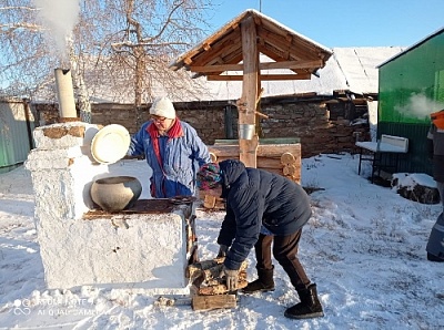 Провели обряд Каз омэсе