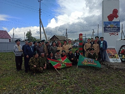 В Нагайбакском районе установлен символический пограничный столб